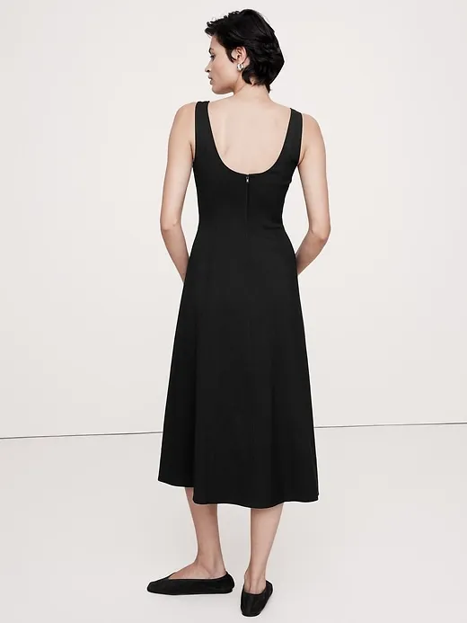 Crepe Scoop-Neck Midi Dress sold by Banana Republic product image thumbnail 2