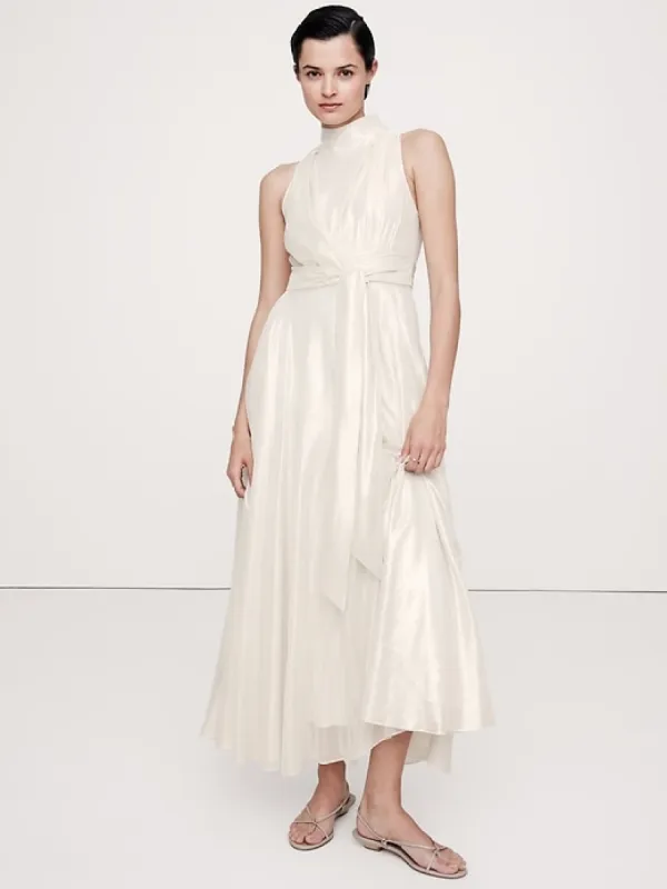 Silk Lamé Maxi Dress sold by Banana Republic