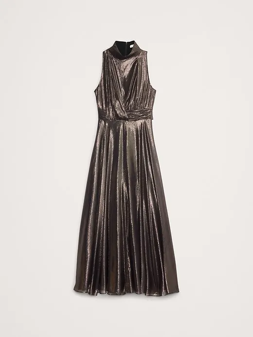 Silk Lamé Maxi Dress sold by Banana Republic product image thumbnail 4