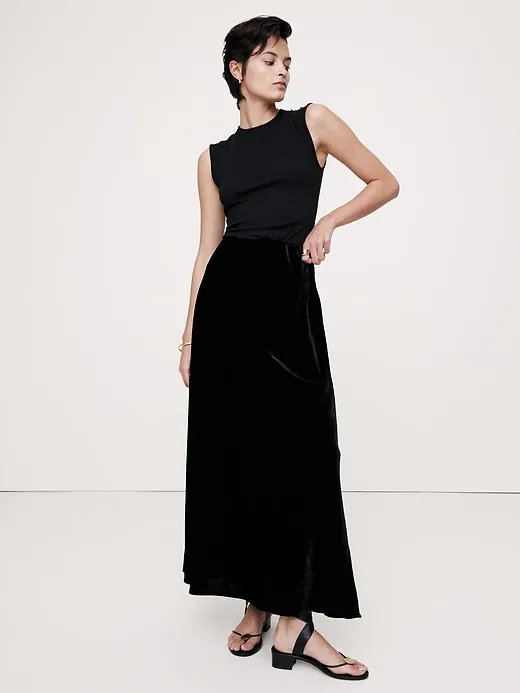 Velvet Maxi Skirt sold by Banana Republic