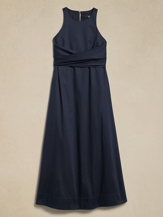 Stretch-Cotton Poplin Maxi Dress sold by Banana Republic product image thumbnail 4