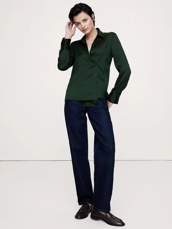 Crinkle Wrap Shirt sold by Banana Republic