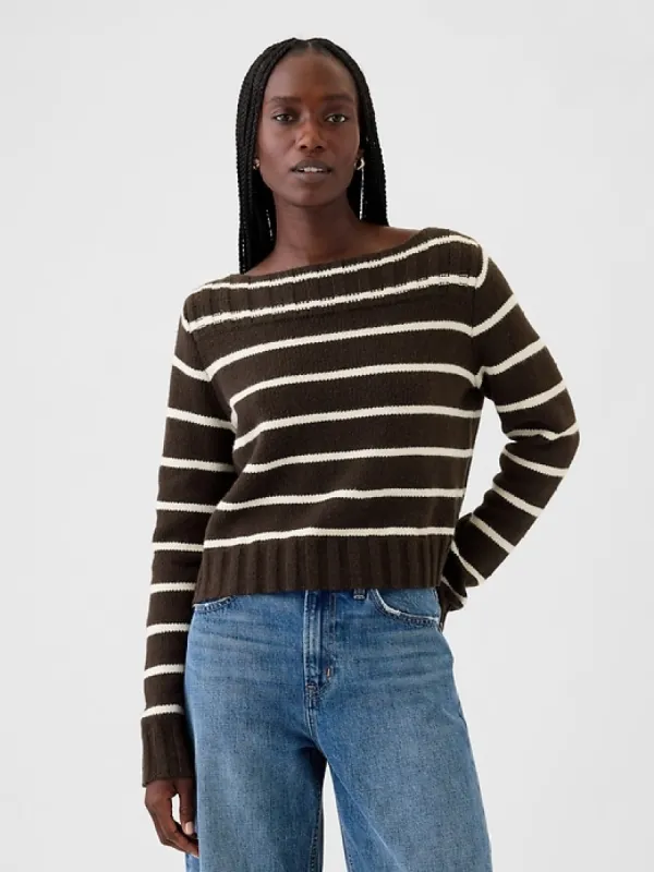 CashSoft Boatneck Sweater sold by GAP