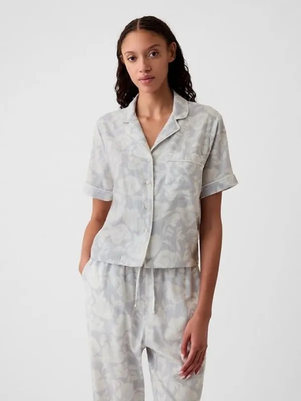 Linen-Blend PJ Shirt sold by GAP