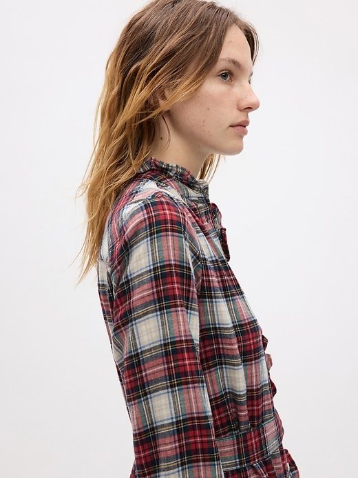 Plaid Tiered Mini Dress sold by GAP product image thumbnail 4