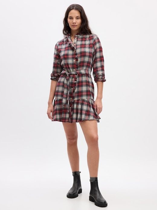Plaid Tiered Mini Dress sold by GAP product image thumbnail 5