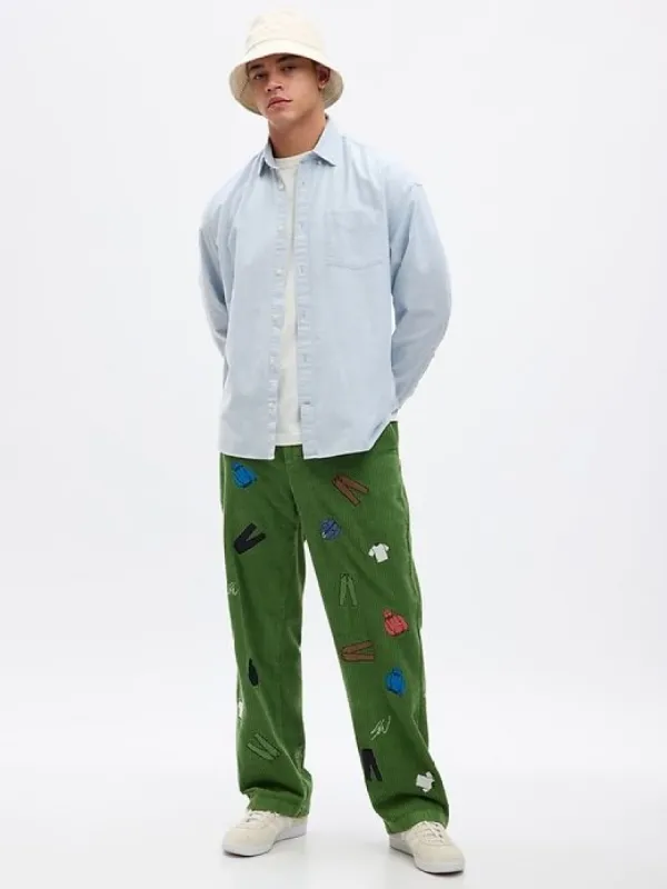 Gap Re-Issue × Sean Wotherspoon Embroidered Corduroy Relaxed Pants sold by GAP