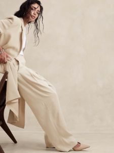 High-Rise Pleated Pant sold by Banana Republic
