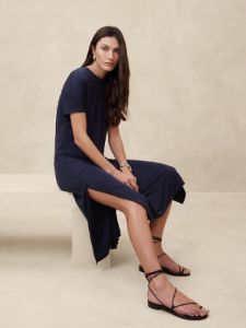 Crepe Midi T-Shirt Dress sold by Banana Republic