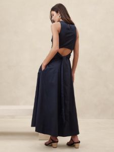 Stretch-Cotton Poplin Maxi Dress sold by Banana Republic