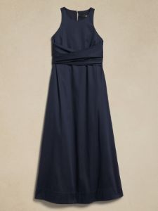 Stretch-Cotton Poplin Maxi Dress sold by Banana Republic