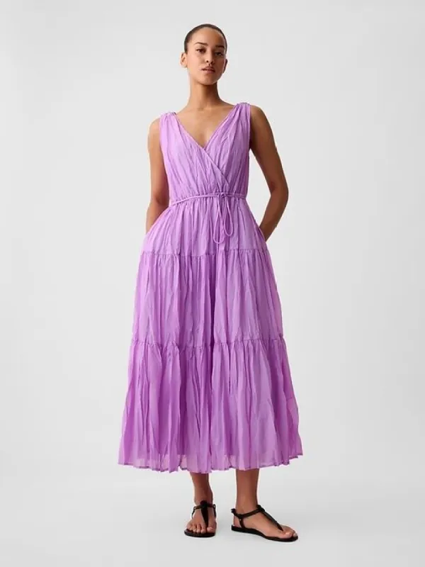 Pleated Tiered Maxi Dress sold by GAP