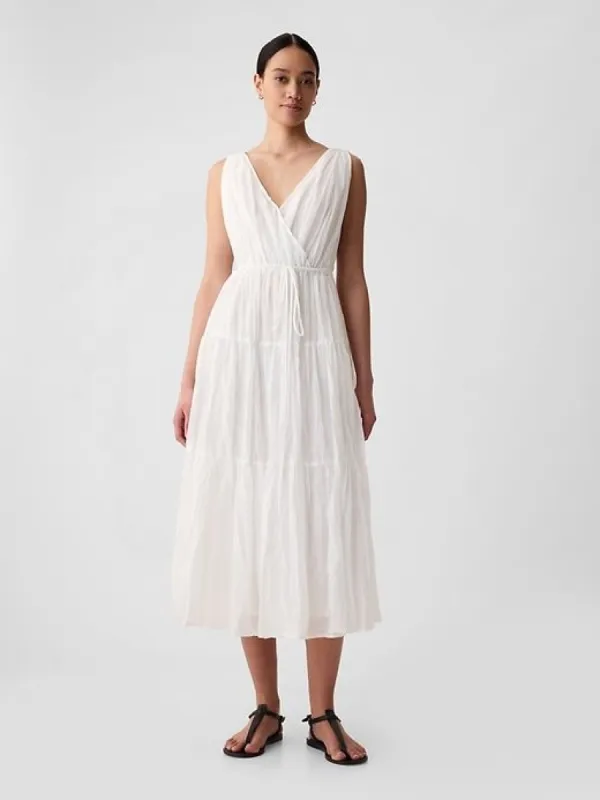 Pleated Tiered Maxi Dress sold by GAP