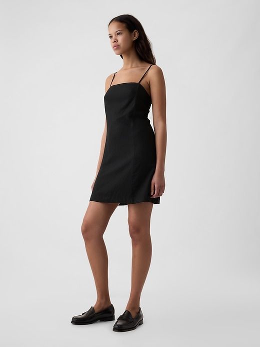Linen-Blend Mini Dress sold by GAP product image thumbnail 3