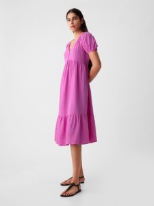 Crinkle Gauze Midi Dress sold by GAP