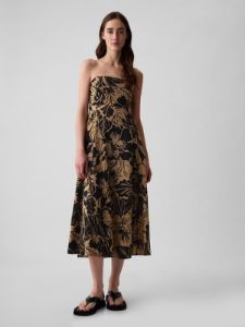 Linen-Blend Midi Dress sold by GAP