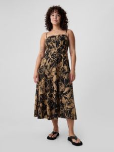 Linen-Blend Midi Dress sold by GAP