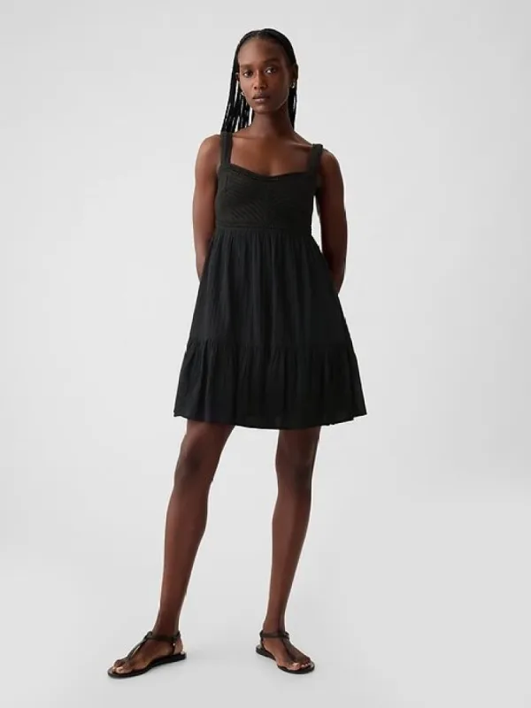 Crinkle Gauze Mini Dress sold by GAP