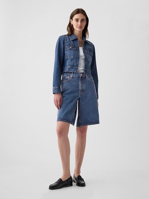Cropped Denim Jacket sold by GAP product image thumbnail 3