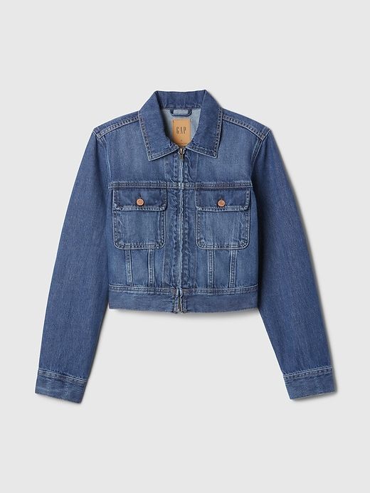 Cropped Denim Jacket sold by GAP product image thumbnail 5
