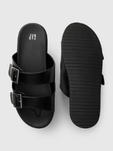 Vegan Leather Double-Strap Sandals sold by GAP