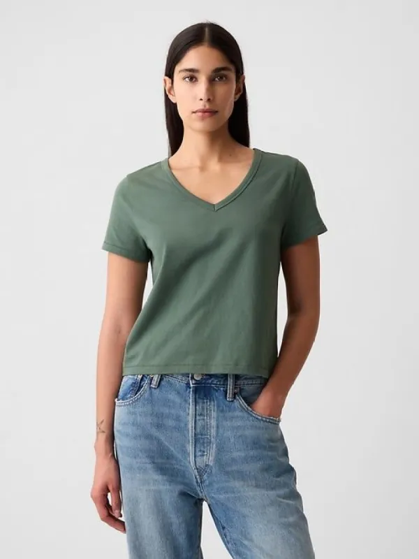 Organic Cotton Vintage Cropped T-Shirt sold by GAP