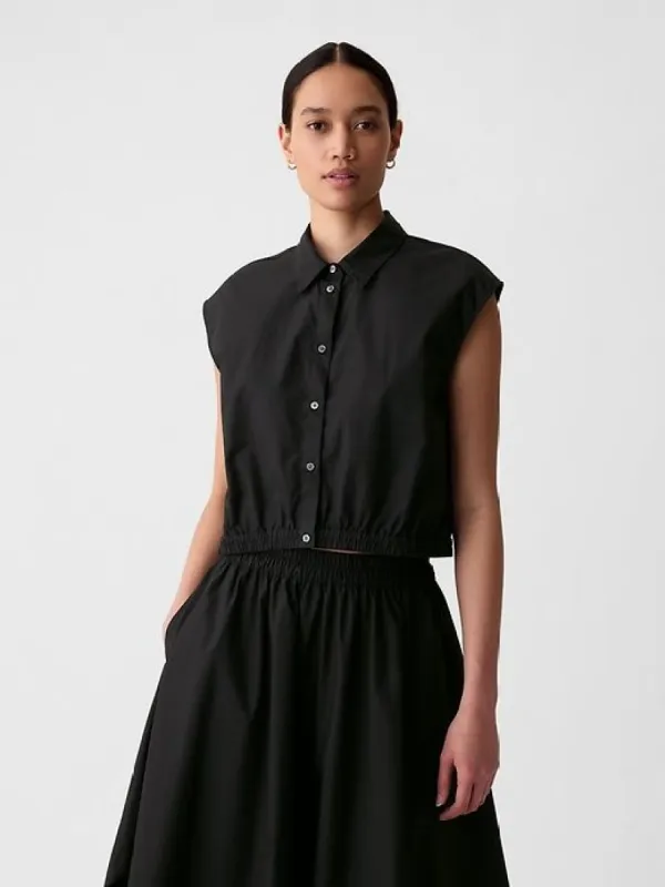 Cropped Poplin Shirt sold by GAP