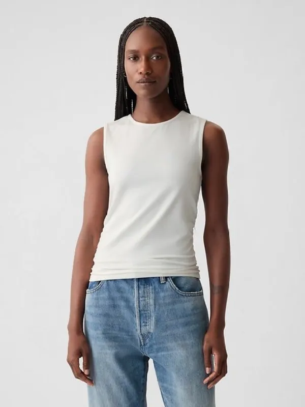 Compact Jersey Cropped Tank Top sold by GAP