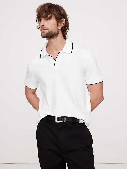 Slim Luxury-Touch Polo sold by Banana Republic