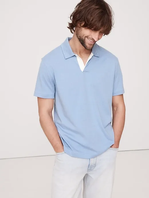 Slim Luxury-Touch Pique Polo sold by Banana Republic
