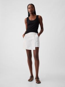 Denim Wrap Mini Skort sold by GAP