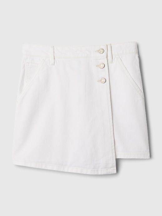 Denim Wrap Mini Skort sold by GAP product image thumbnail 4