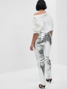 High Rise Vegan Leather Cheeky Straight Pants sold by GAP