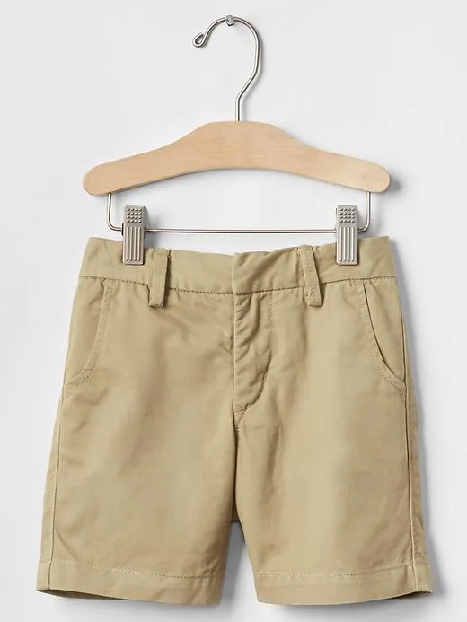 Solid flat front shorts sold by GAP