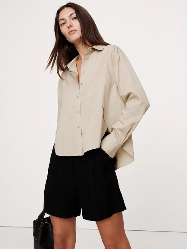 Oversized Side-Split Shirt sold by Banana Republic