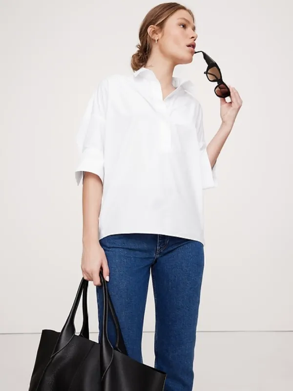 The Oversized Popover Top sold by Banana Republic