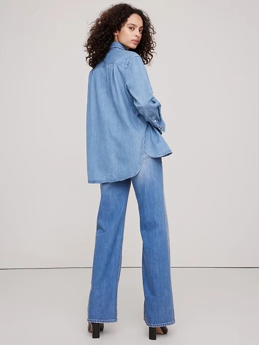 The Oversized Denim Shirt sold by Banana Republic product image thumbnail 2