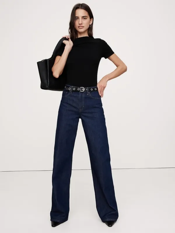 Refined Boat-Neck Short-Sleeve T-Shirt sold by Banana Republic