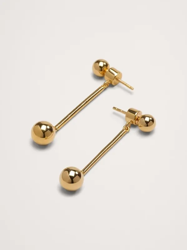 Small Barbell Drop Earrings sold by Banana Republic