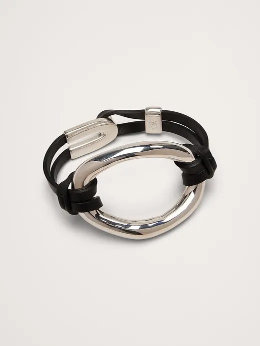 Leather Oval Bracelet sold by Banana Republic product image thumbnail 2