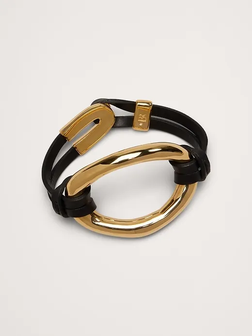 Leather Oval Bracelet sold by Banana Republic product image thumbnail 3