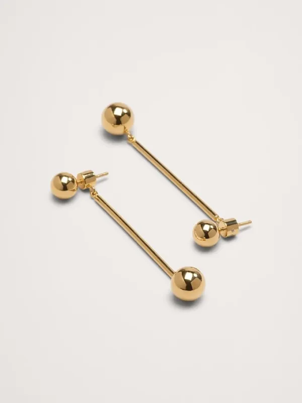 Large Barbell Drop Earrings sold by Banana Republic