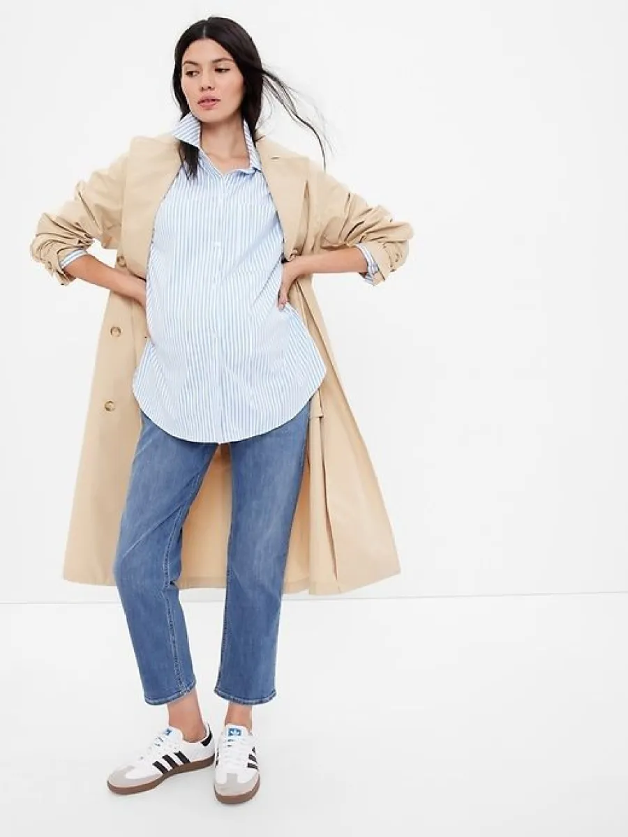 Maternity Inset Panel Cheeky Straight Jeans sold by GAP