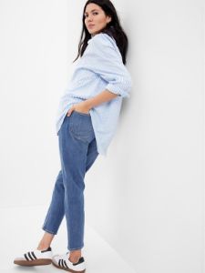 Maternity Inset Panel Cheeky Straight Jeans sold by GAP