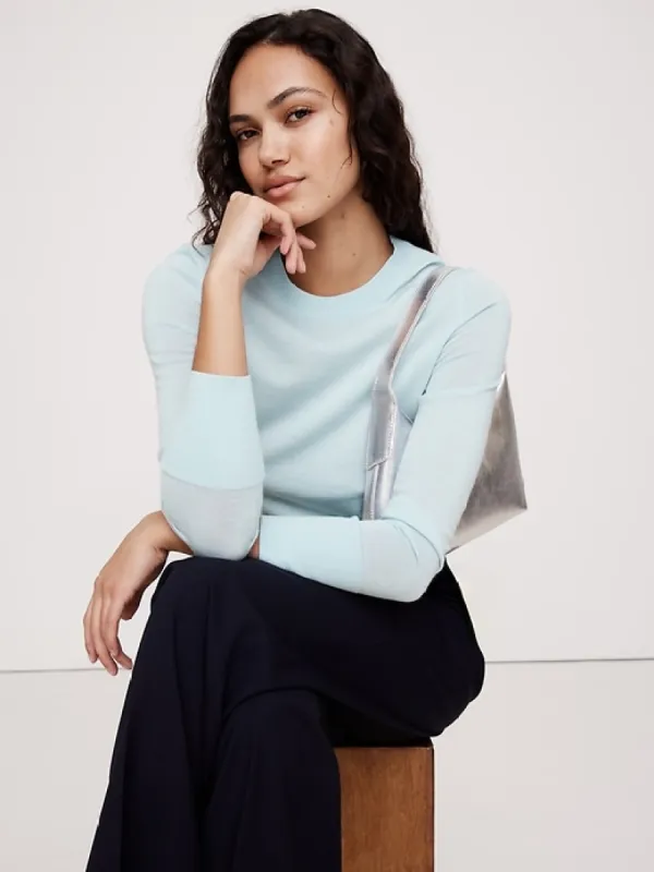 Lightweight Merino Crew-Neck Sweater sold by Banana Republic