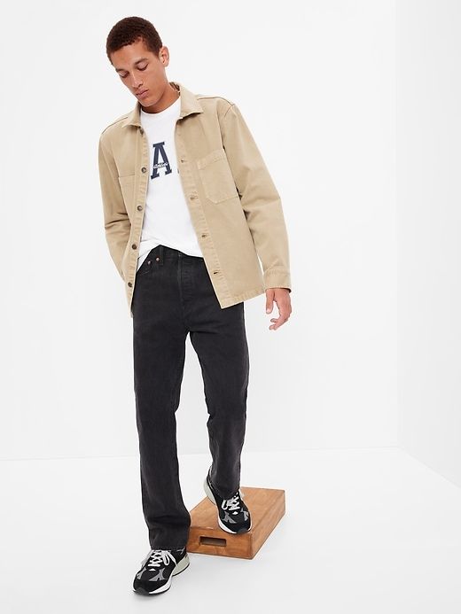 Organic Cotton Button Fly '90s Original Straight Fit Jeans sold by GAP