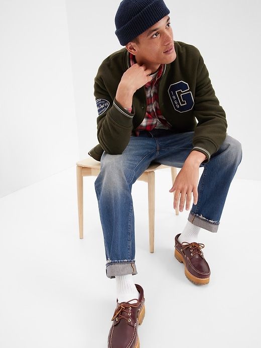 Organic Cotton Button Fly '90s Original Straight Fit Jeans sold by GAP product image thumbnail 3