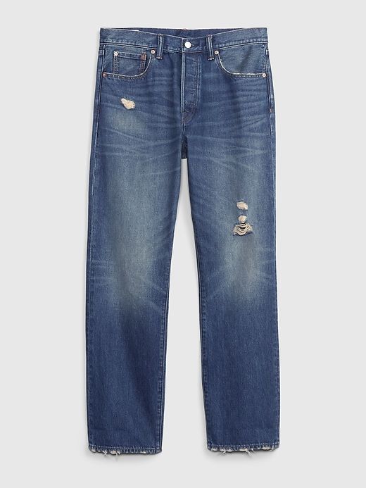 Organic Cotton Button Fly '90s Original Straight Fit Jeans sold by GAP product image thumbnail 4