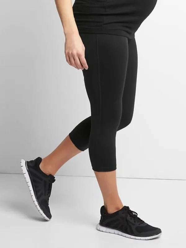 Maternity GapFit Blackout Full Panel Capris sold by GAP