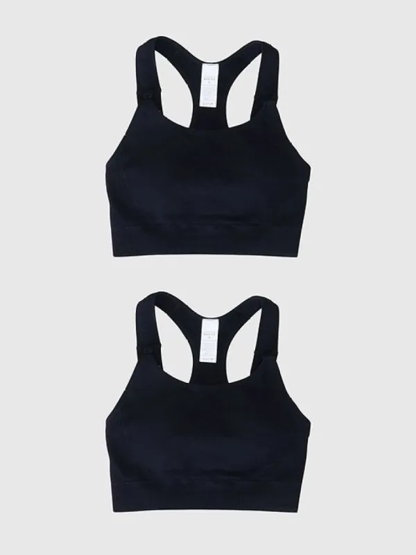 Ingrid and Isabel Basics Maternity Seamless Nursing Sports Bra 2 Pack made by GAP
